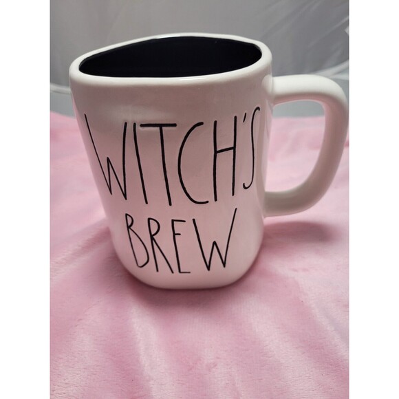 Rae Dunn Artisan Collection Coffee Mug Cup Witch's Brew Black Interior 2022 5" - Picture 1 of 4
